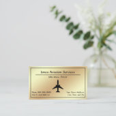 Pilot Aviation Service Jet Plane Business Card Visitenkarte (Stehend Vorderseite)