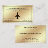 Pilot Aviation Service Jet Plane Business Card Visitenkarte (Vorne/Hinten)