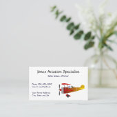 Pilot Aviation Single Engine Plane Business Card Visitenkarte (Stehend Vorderseite)