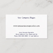 Pilot Aviation Single Engine Plane Business Card Visitenkarte (Rückseite)