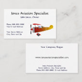 Pilot Aviation Single Engine Plane Business Card Visitenkarte (Vorne/Hinten)