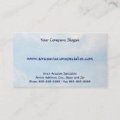 Pilot Aviation Single Motor Flugzeug Visitenkarte (Rückseite)