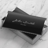 Pilot Aviator Moderner Metallgrenzenschutz Berufli Visitenkarte