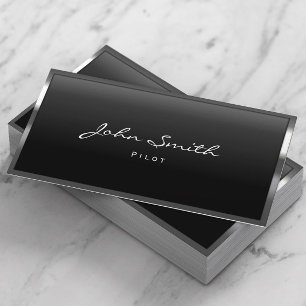 Pilot Aviator Moderner Metallgrenzenschutz Berufli Visitenkarte