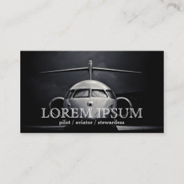 Pilot Aviator Stewardess Plane Sky Air Post Port Visitenkarte