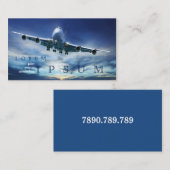 Pilot Aviator Stewardess Plane Sky Business Card Visitenkarte (Vorne/Hinten)