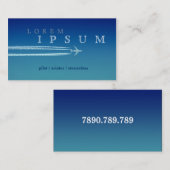 Pilot Aviator Stewardess Plane Sky Fly Air Post Visitenkarte (Vorne/Hinten)