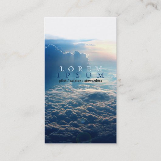 Pilot Aviator Stewardess Plane Sky Fly Post Visitenkarte (Vorderseite)