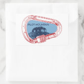 Pilot Berg North Carolina Klettersteig Carabiner Rechteckiger Aufkleber (Tasche)