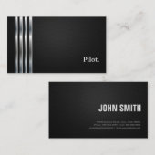 Pilot Berufliches Schwarzsilber Visitenkarte (Vorne/Hinten)