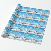 Pilot Birthday flying on Sky  Geschenkpapier (Ungerollt)