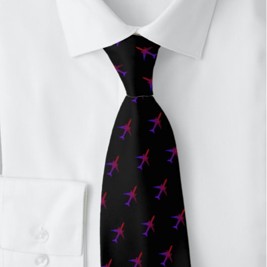 Pilot Blue Navy Flugzeug NeckTie Krawatte