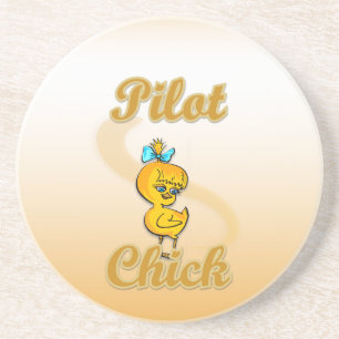 Pilot Chick Getränkeuntersetzer
