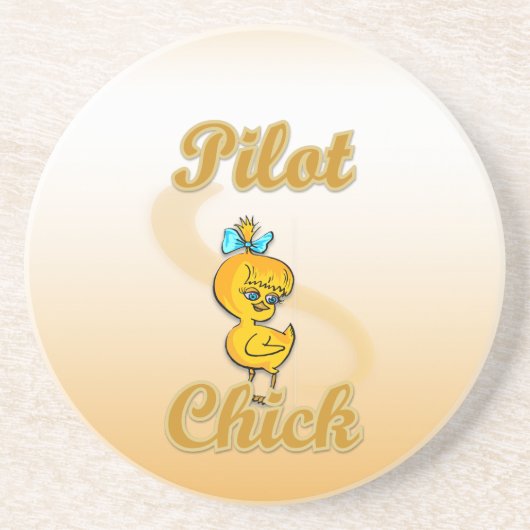 Pilot Chick Getränkeuntersetzer (Vorne)