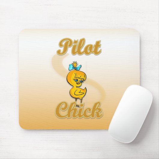 Pilot Chick.png Mousepad (Mit Mouse)