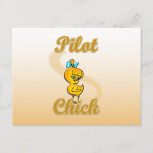 Pilot Chick Postkarte