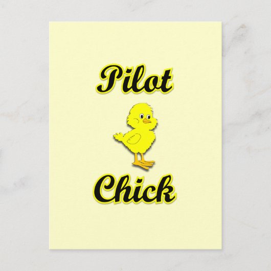 Pilot Chick Postkarte (Vorderseite)