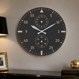  Pilot Chronograph Modern Aviation Instrument  Große Wanduhr