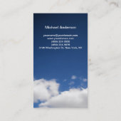 Pilot Clouds Business Card Visitenkarte (Rückseite)