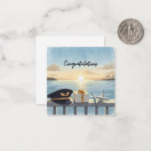 Pilot Congratulations Note Card – Elegant Aviation Mitteilungskarte (Vorderseite/Rückseite Beispiel)