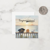 Pilot Congratulations Note Card – Elegant Aviation Mitteilungskarte (Vorderseite/Rückseite Beispiel)