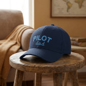 Pilot Dad Blau Aviation Benutzerdefinierter Name R Bestickte Baseballkappe