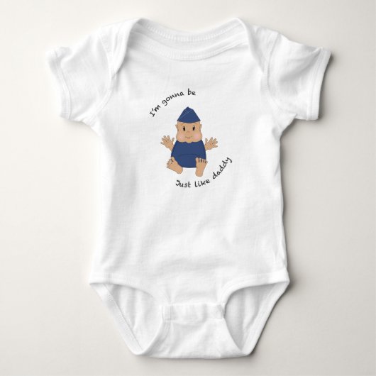 Pilot Daddy Baby Strampler (Vorderseite)
