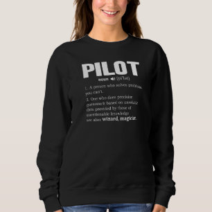 Pilot Definition Flugzeug Wörterbuch Flugzeug Flug Sweatshirt