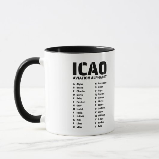 Pilot der ICAO für den Luftverkehr Tasse (Links)