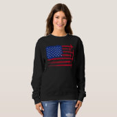 Pilot des amerikanischen Luftfahrzeug-Flaggenflugz Sweatshirt (Vorne ganz)