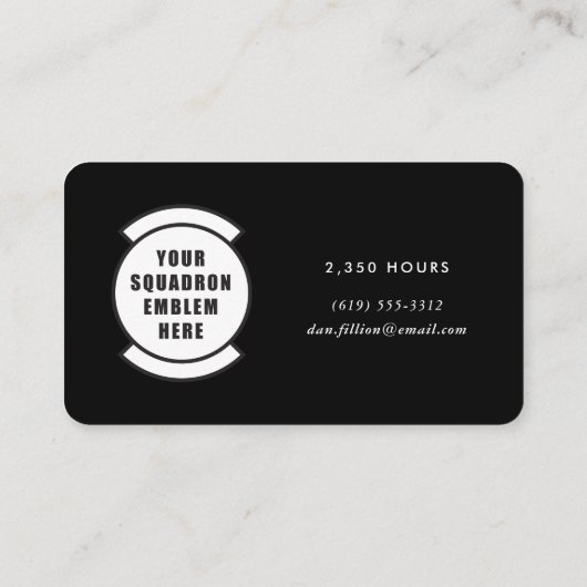 Pilot des Sensenmann-MQ-9 mit Geschwader-Flecken Visitenkarte (Rückseite)