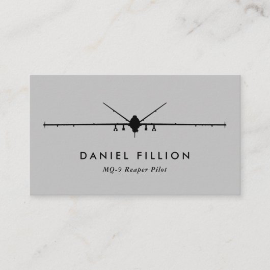 Pilot des Sensenmann-MQ-9 mit Geschwader-Flecken Visitenkarte (Vorderseite)