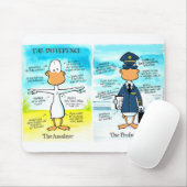Pilot Differences Aviation Cartoon Mouse Pad Mousepad (Mit Mouse)
