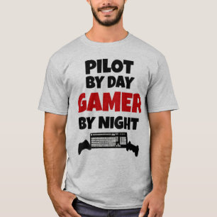 Pilot durch TagesGamer bis zum Nacht T-Shirt