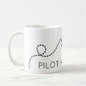 PILOT EHEFRAU CLUB Flying Airplane Modernes Schwar Kaffeetasse (Links)