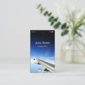 Pilot eines Flugzeugs - Benutzerdefinierter Stil f Visitenkarte (Stehend Vorderseite)