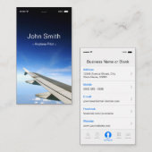 Pilot eines Flugzeugs - Benutzerdefinierter Stil f Visitenkarte (Vorne/Hinten)