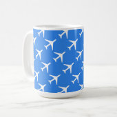 Pilot eines Funky-Flugzeug-Flugzeugs Kaffeetasse (Vorderseite Links)