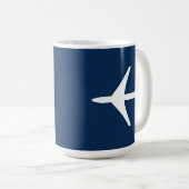 Pilot eines Funky-Flugzeug-Flugzeugs Kaffeetasse (VorderseiteRechts)