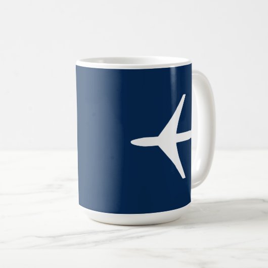 Pilot eines Funky-Flugzeug-Flugzeugs Kaffeetasse (VorderseiteRechts)