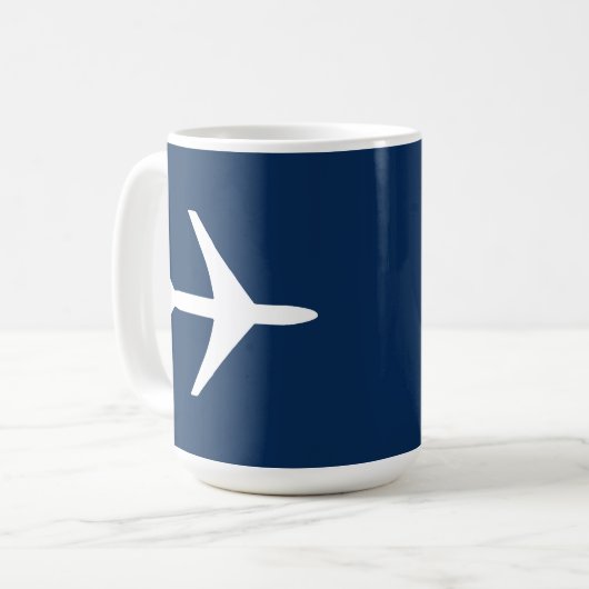 Pilot eines Funky-Flugzeug-Flugzeugs Kaffeetasse (Vorderseite Links)