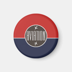 Pilot eines Funky-Flugzeug-Flugzeugs Magnet