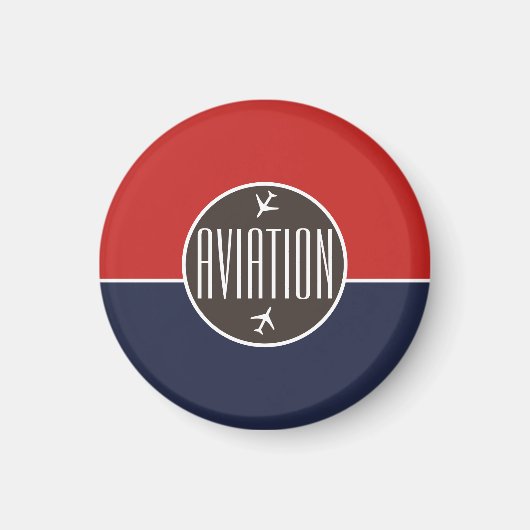 Pilot eines Funky-Flugzeug-Flugzeugs Magnet (Vorne)