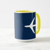 Pilot eines Funky-Flugzeug-Flugzeugs Tasse (VorderseiteRechts)