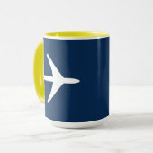 Pilot eines Funky-Flugzeug-Flugzeugs Tasse (Vorderseite Links)