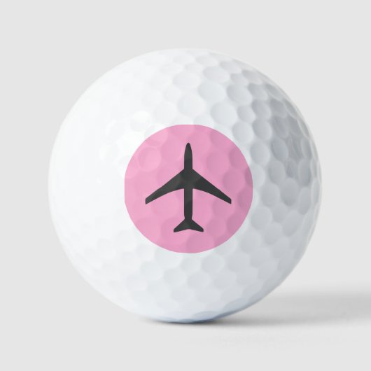 Pilot eines Funky-Gray-Flugzeug-Flugzeugs Golfball (Vorderseite)