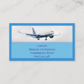 Pilot eines Kommerziellen Flugzeugführers Visitenkarte (Vorderseite)