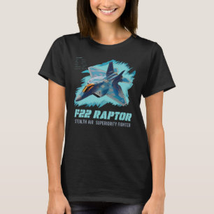 Pilot F-22 Militärflugzeug des Raptor Fighter Jet T-Shirt