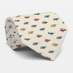Pilot Faux Seide   Mikro-Flugzeug-Designer-Stil Krawatte