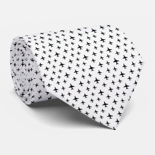 Pilot Faux Seide | Mikro-Flugzeug-Designer-Stil Krawatte (Gerollt)